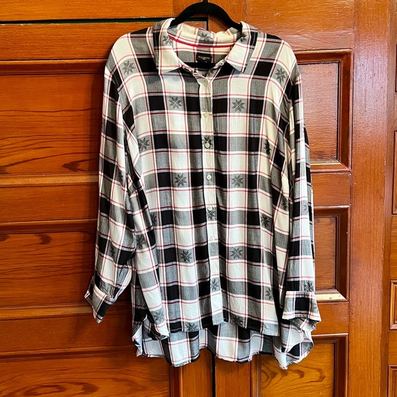 Talbots Tops - Talbots Snowflake Button Down Shirt